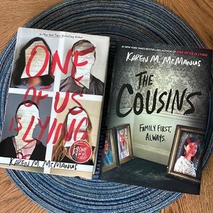 YA fiction novel bundle by Karen M. McManus 📚 | One of Us Is Lying /The Cousins